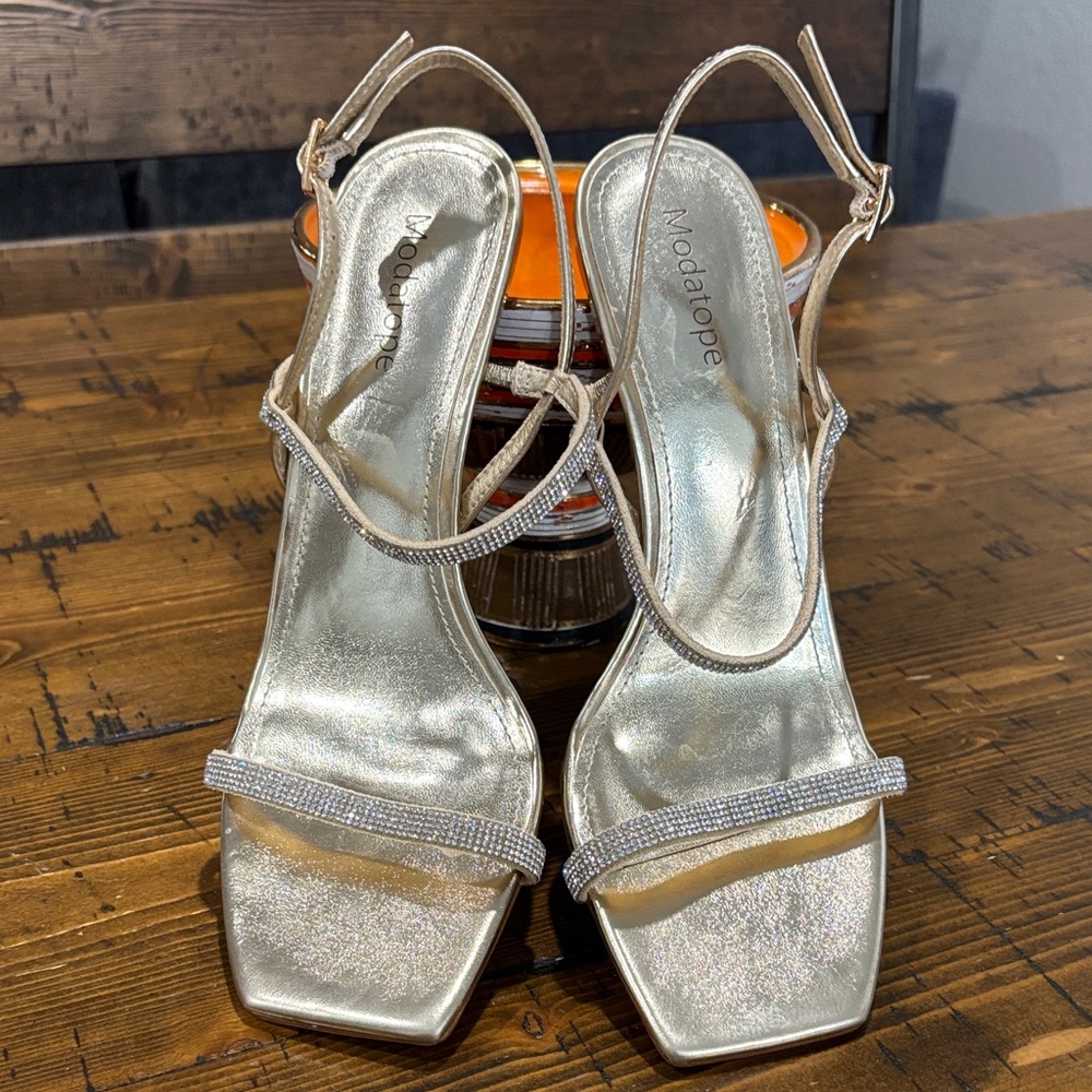 Gold Strappy Modatope Sandals